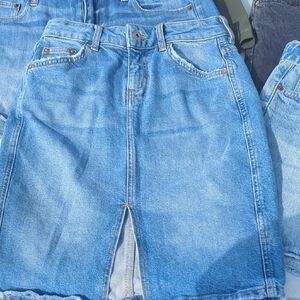 Pilcro Blue Denim Skirt